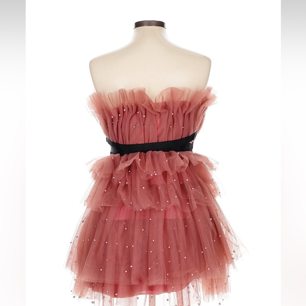 Anthropologie Strapless Tulle Dress in Terracotta - Picture 6 of 7